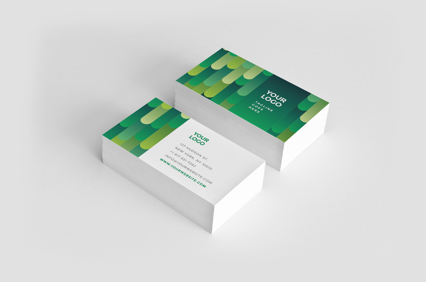 Stationery pattern colorful business card brand template