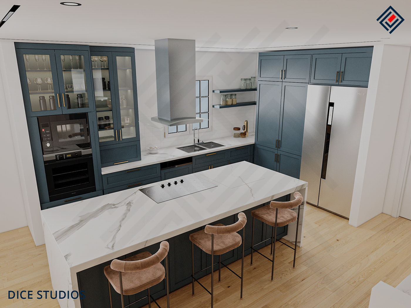 3D architecture Freelance Interior interior design  kitchen modern Render visualization vray