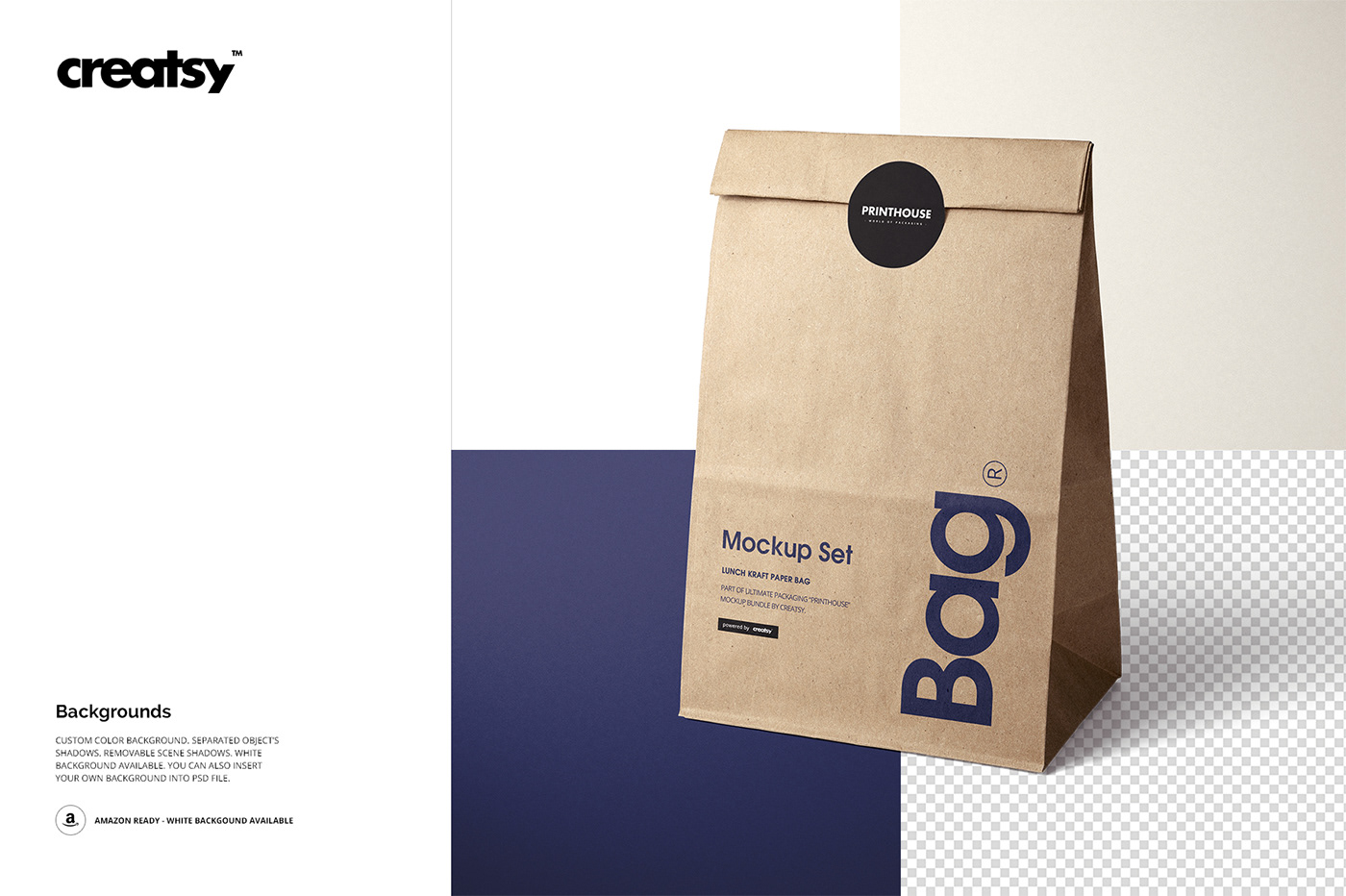 Download Free Lunch Kraft Paper Bag Mockup Set On Behance PSD Mockups.