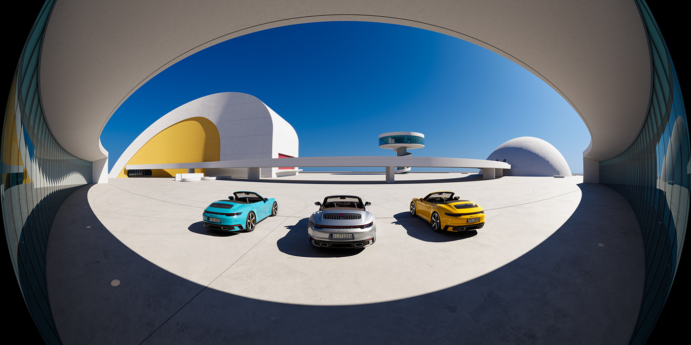 3ds max architecture automotive   CGI Porsche Render visualization vray