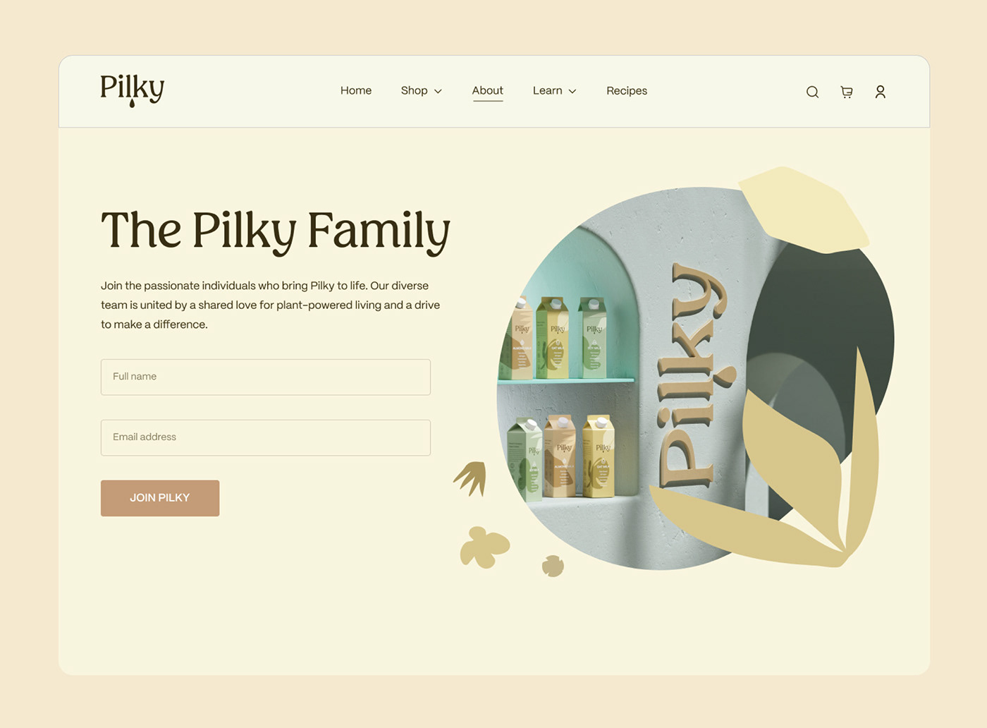 landing page Web Design  ui design Webdesign Food  drink milk vegan Plant Based Web