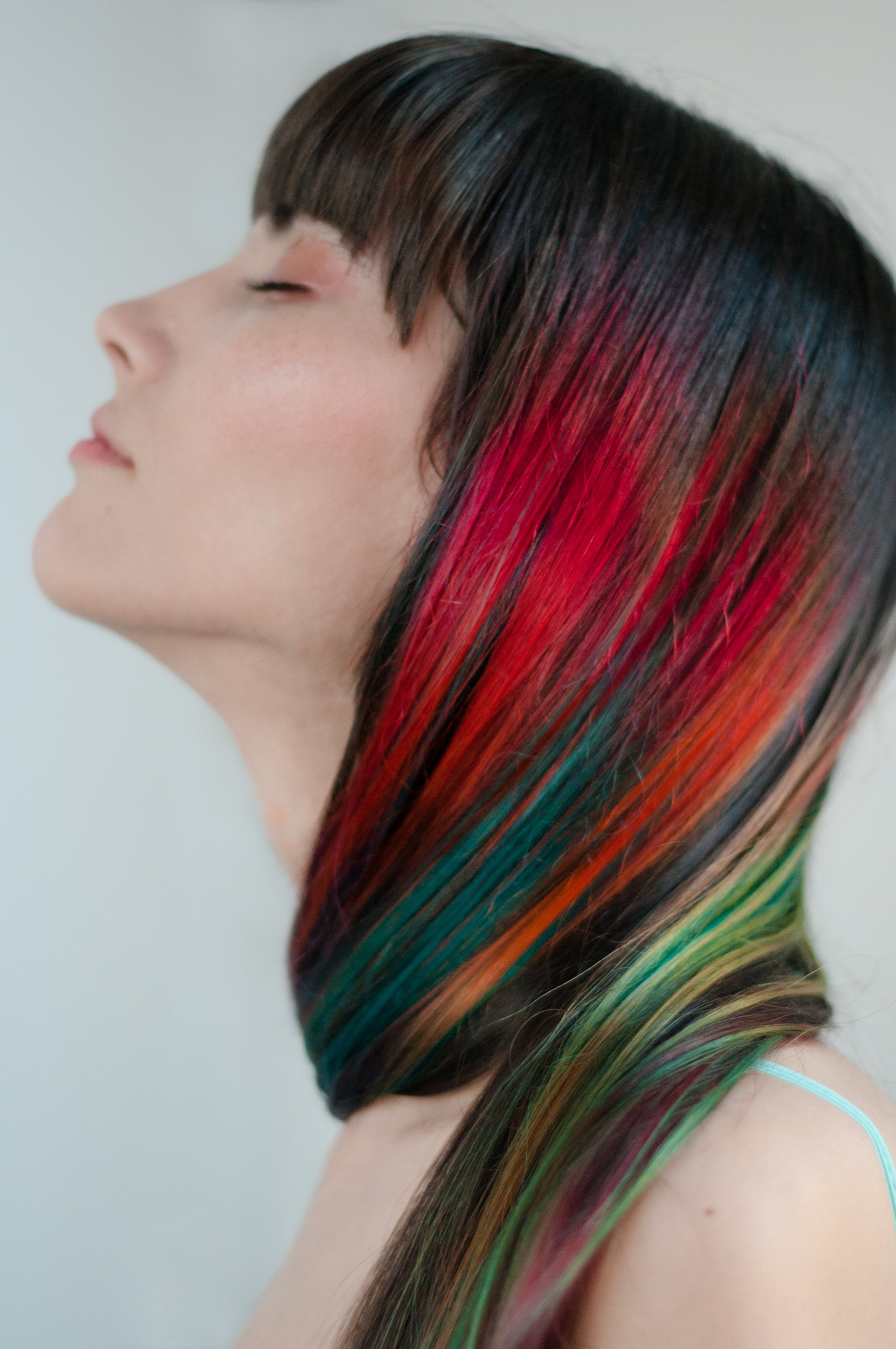 hair Hair Color portrait manic panic hairstyle Hairstylist hairdresser hair colorist model rainbow hair