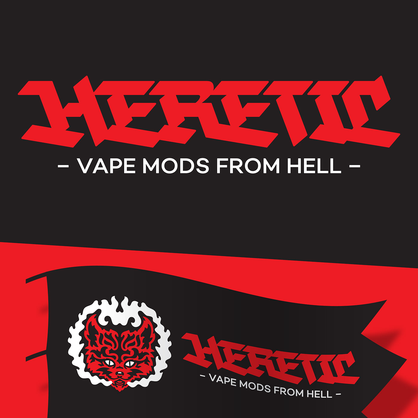 lettering chile diseño brands cats hell Vape Heretic