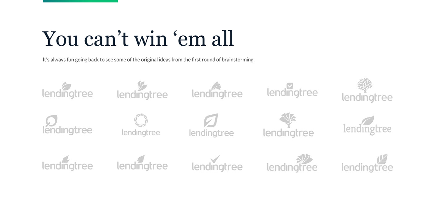 logo brand lendingtree gradient leaf lending tree green fincon design modern
