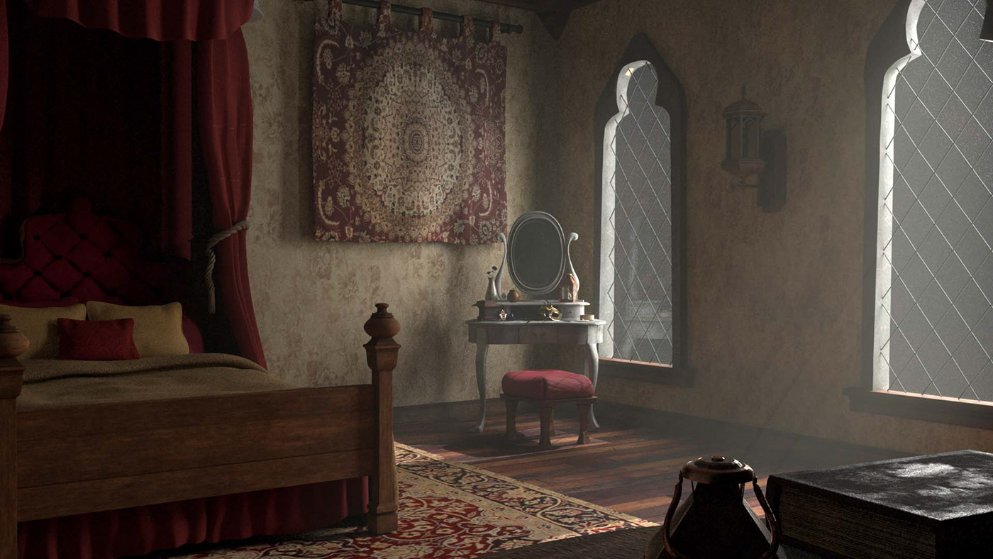 Medieval Bedroom on Behance