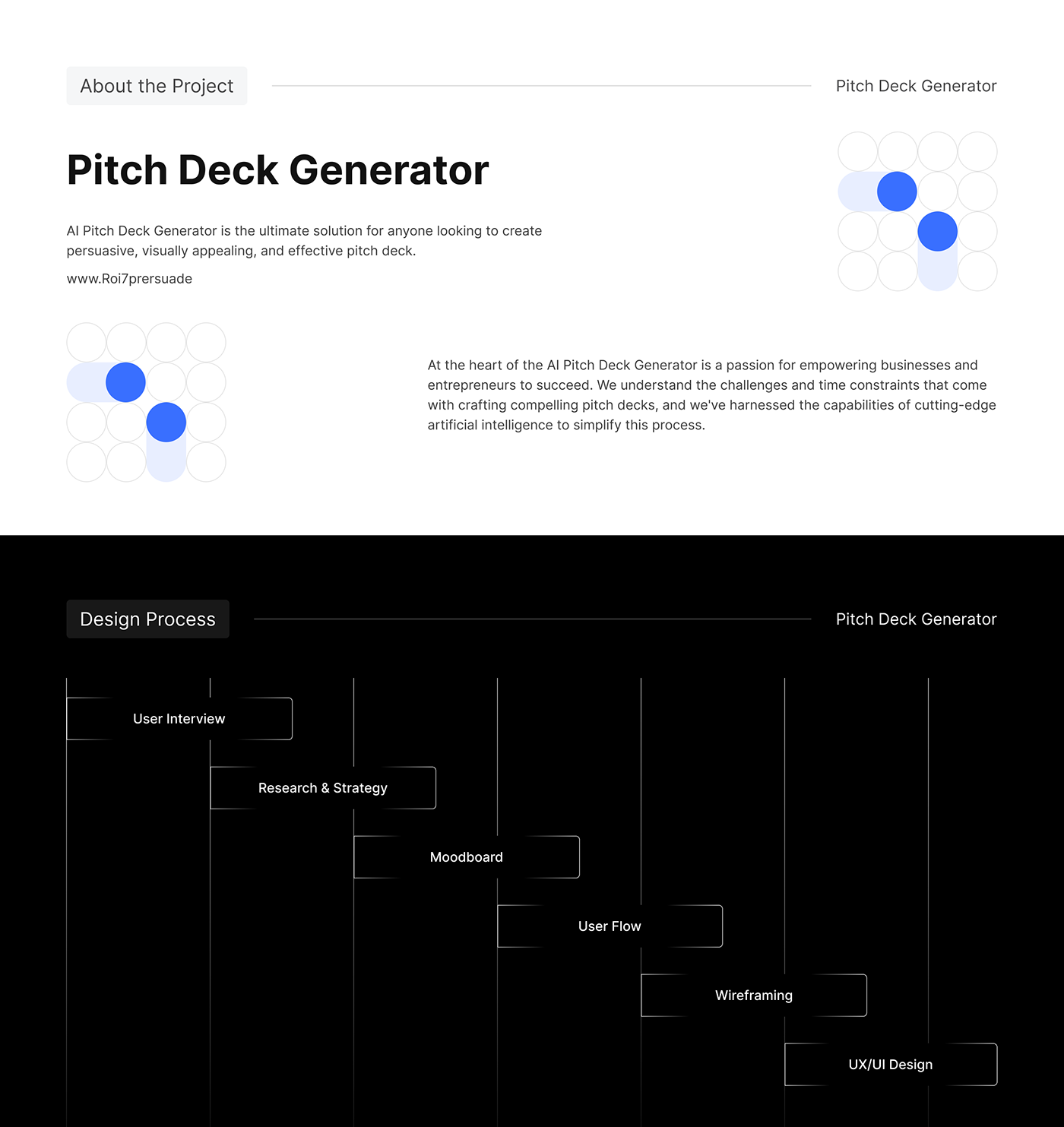 pitch deck generator ai web application dashboard Mobile responsive ui design company presentation ai presentations