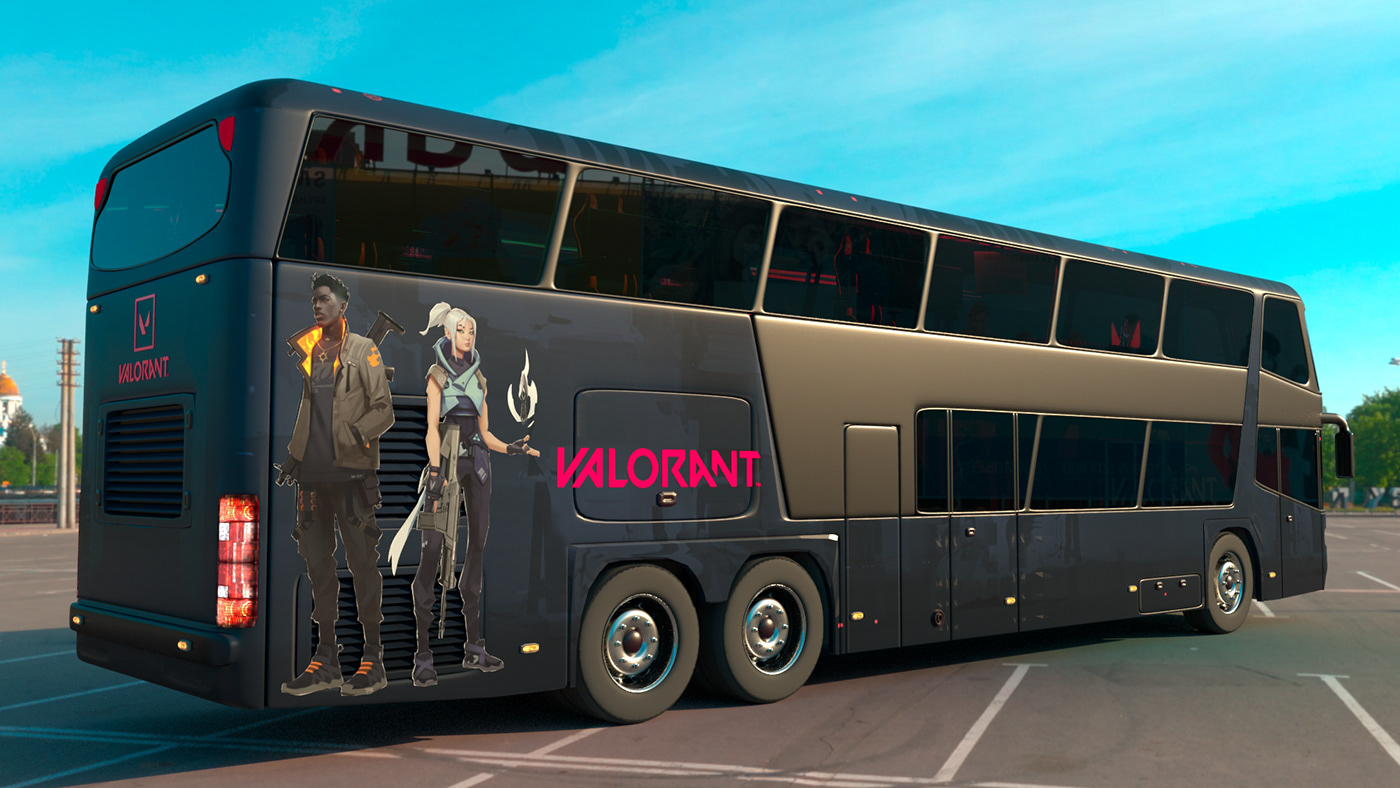 Advertising  Arena booth bus campaign Gaming marketing   Valorant