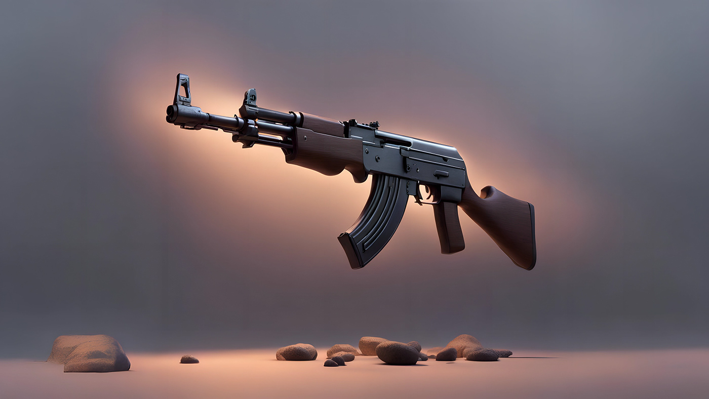 Weapon Gun арт 3D Render