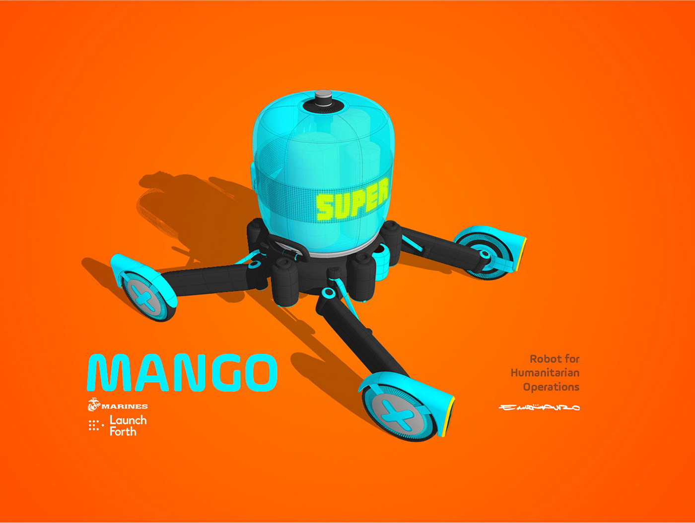 Mango Marines Local Motors robot Humanitarian helping recue Offroad Cargo Logistics