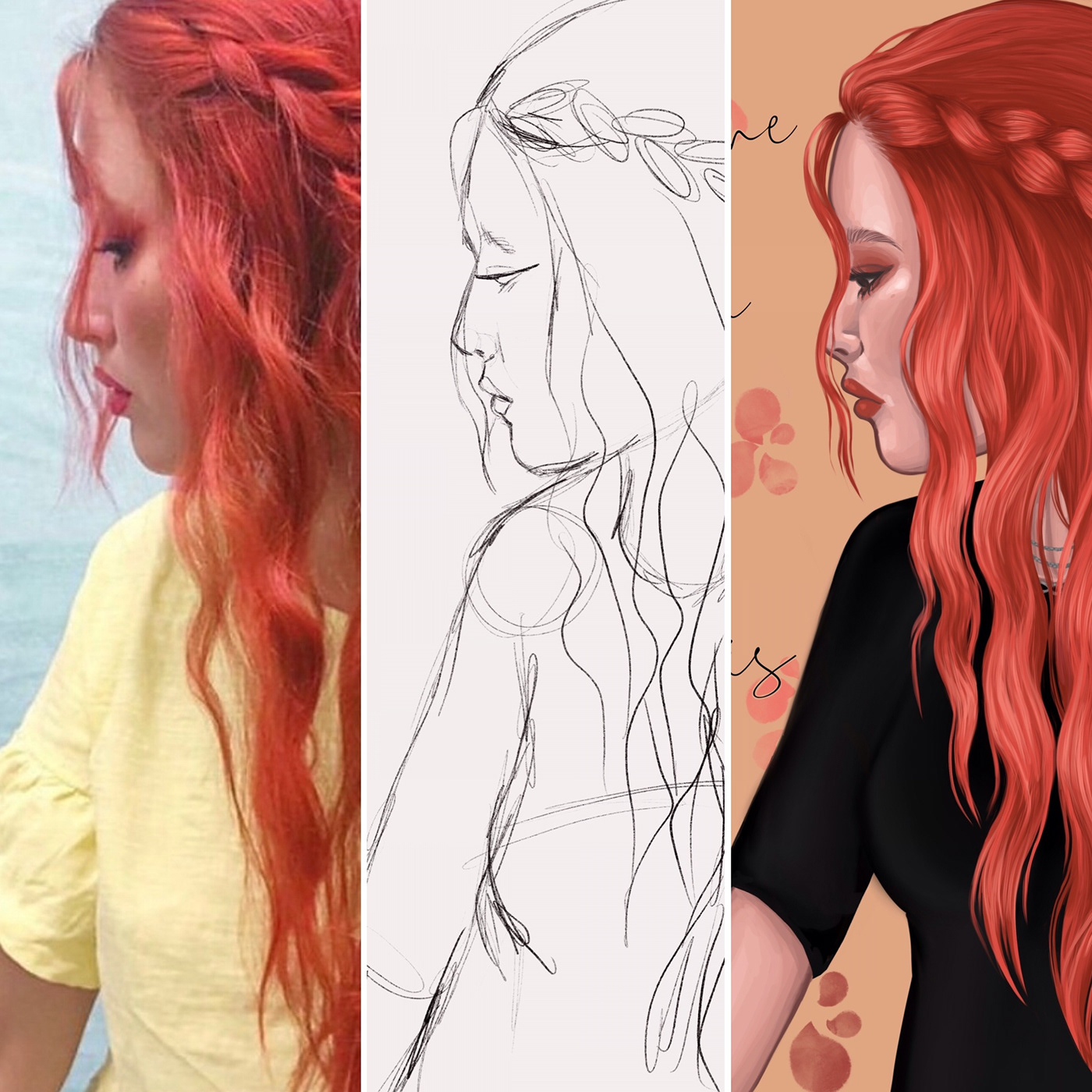 art artist coco blanch coloring creating Digital Art  fases ILLUSTRATION  process sketch