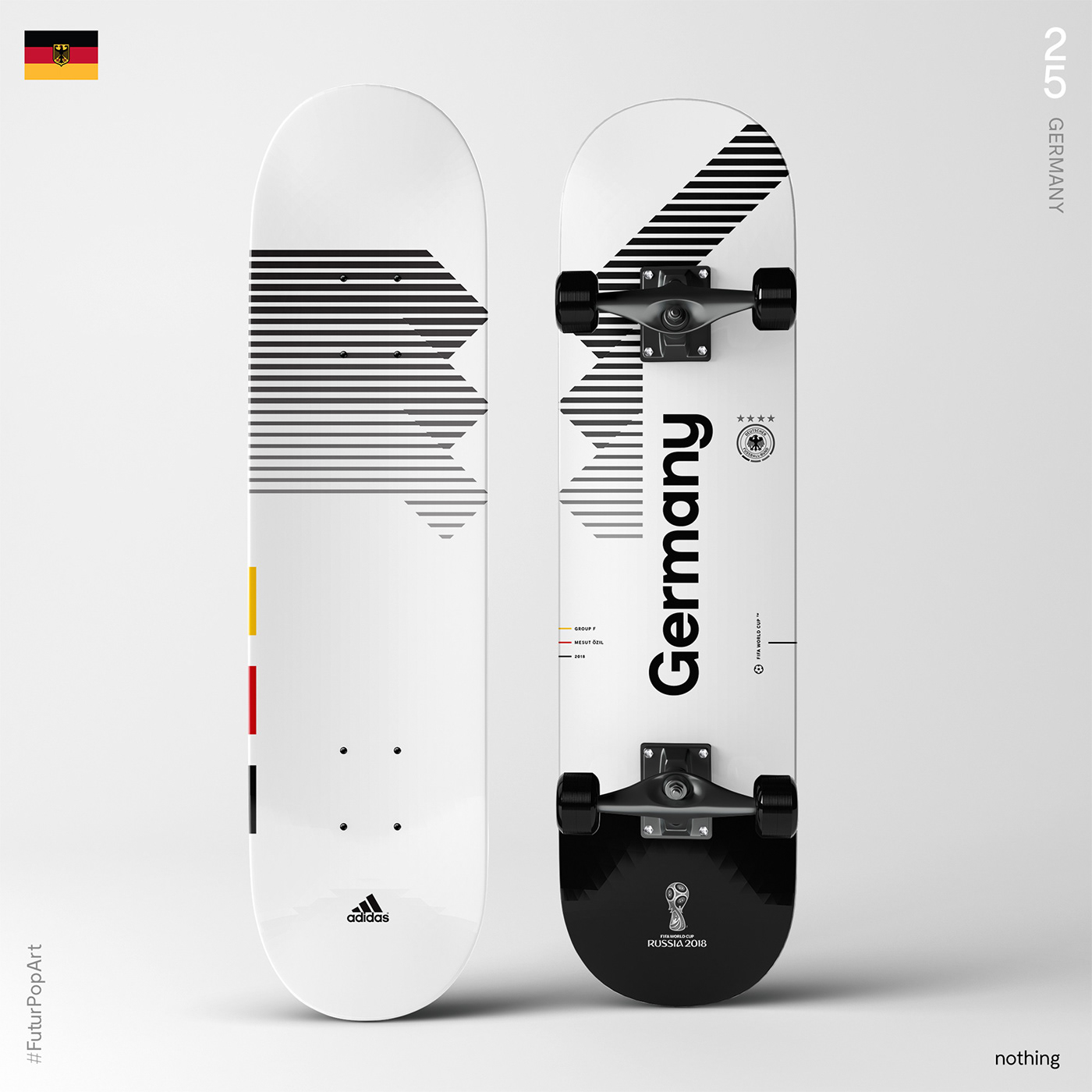 graphic design  skateboard skate deck design FIFA world cup soccer france germany Croatia Sports Branding