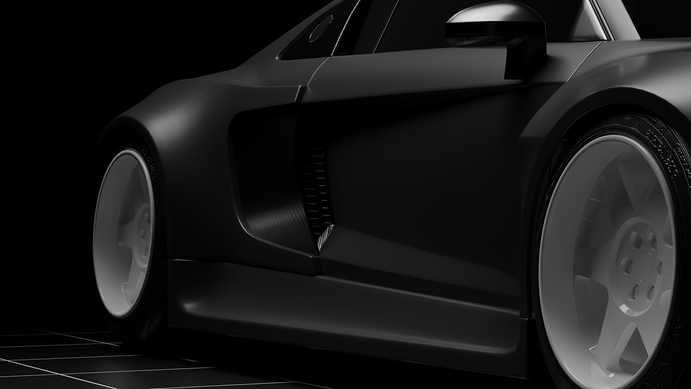 Audi car concept 3D visualization blender cycles R8 blender