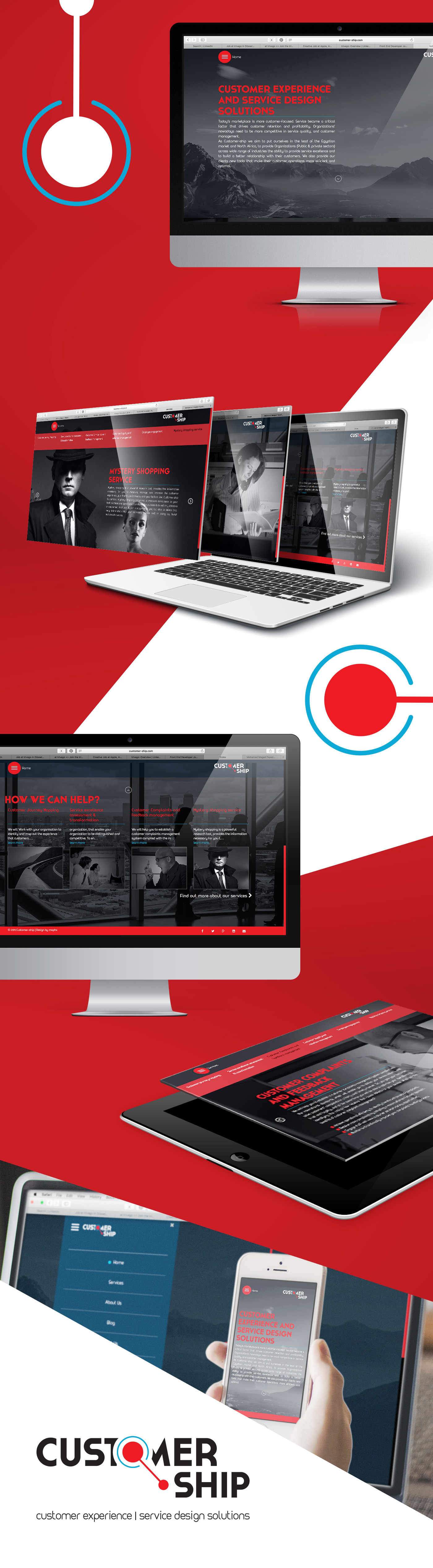Website customership Service design red egypt