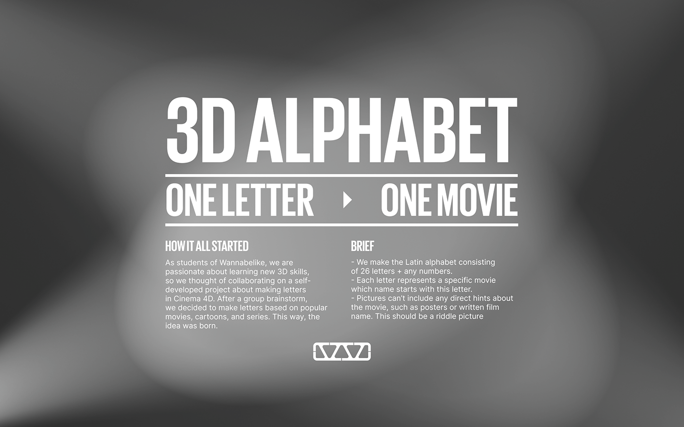 alphabet 3D 36daysoftype type movie movie poster 3d modeling cinema 4d c4d