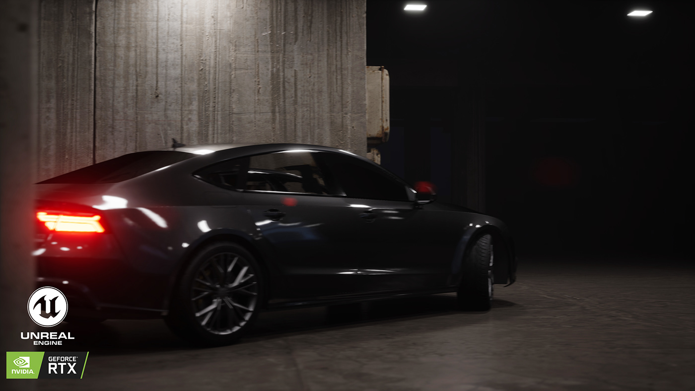 animation  Audi automotive   car CGI raytracing rtx