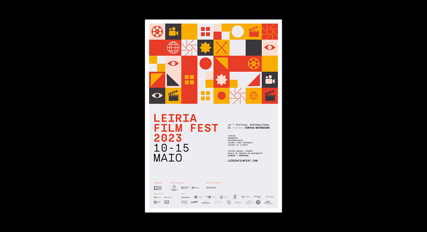 film festival Cinema visual identity culture poster pattern Icon Social media post leiria