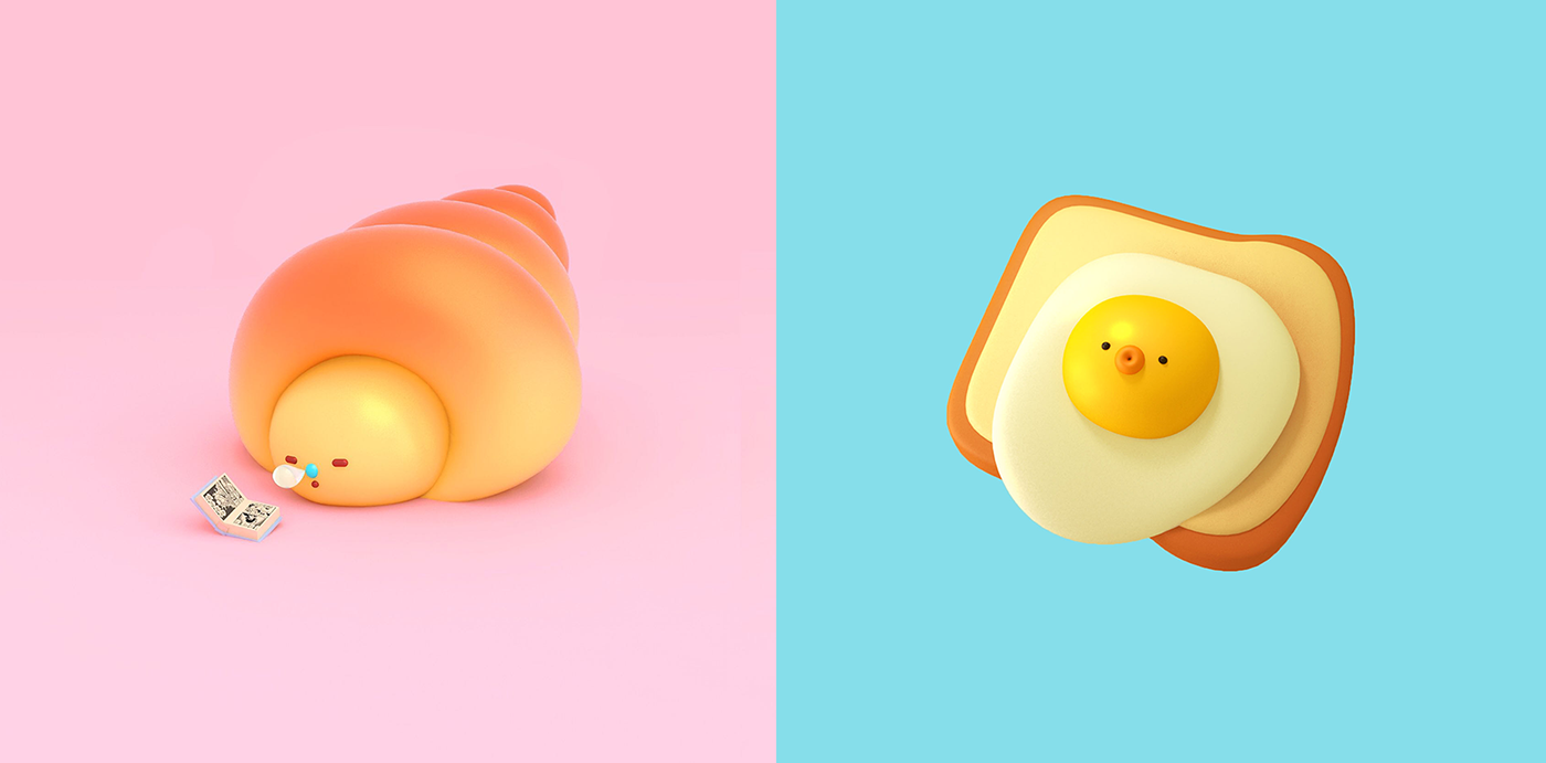 toy characterdesign cute c4d cinema4d 3D art digitalart design Food 