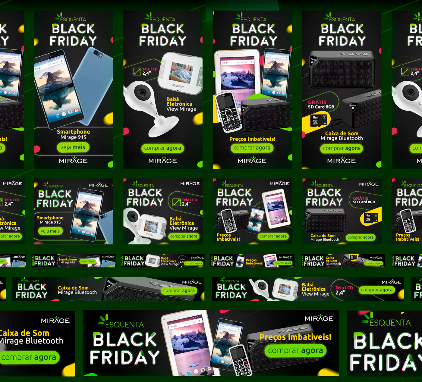 Black Friday Black november November sale campaign gif neon GDN facebook social media