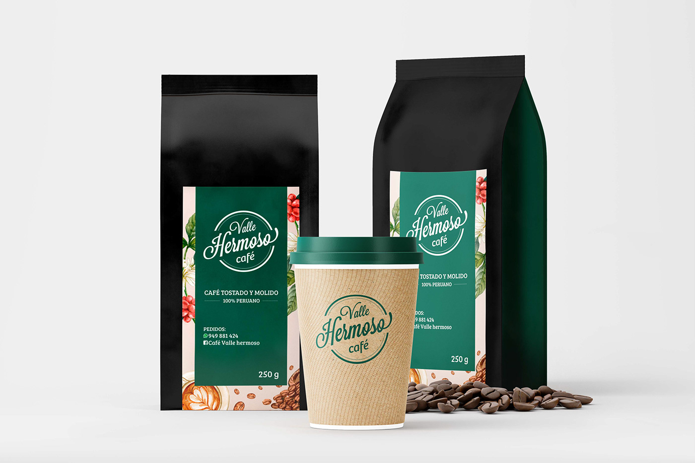 branding  Coffee diseño golden organic