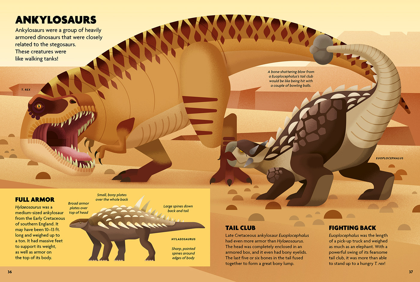 Dinosaur paleontology t-rex tyrannosaurus Picture book kids illustration prehistoric jurassic diplodocus triceratops