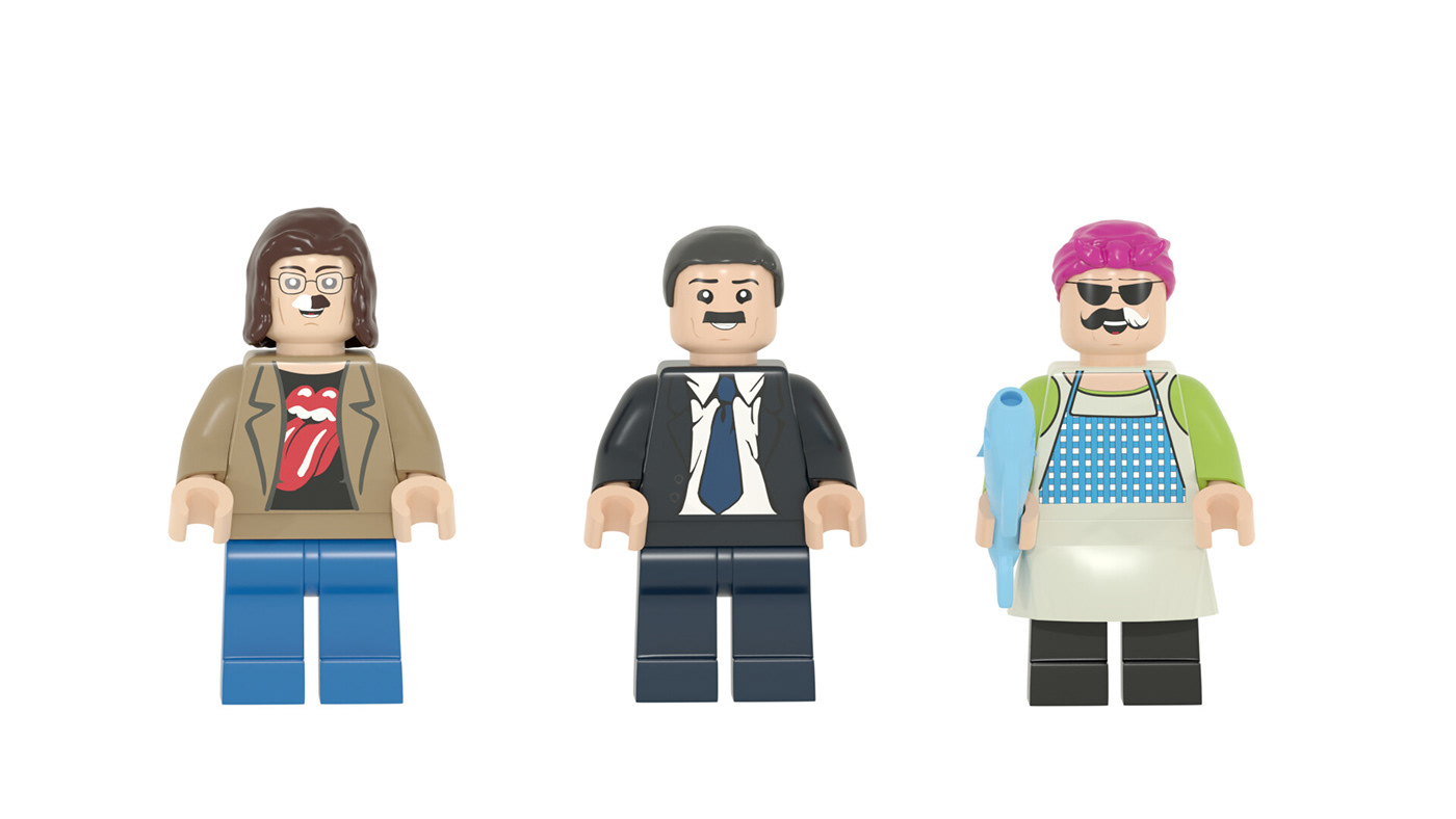 LEGO 3D Render 3d modeling charly garcia music musica characters design Illustrator