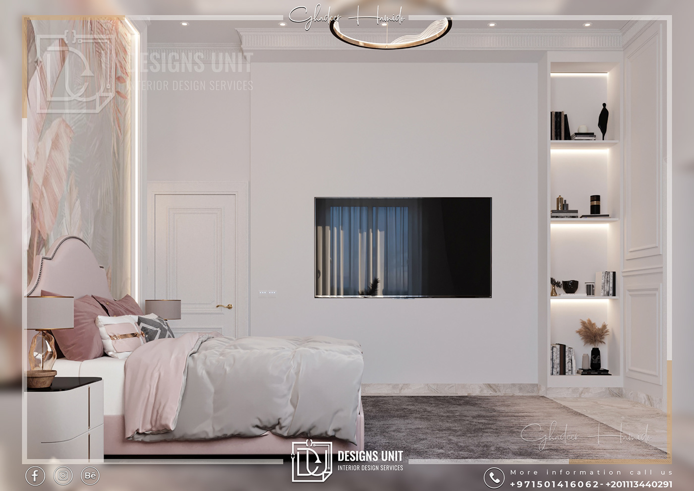 artchitecture bedroom design Interior interior design  luxury modern NEWCLASSIC Render woodworking