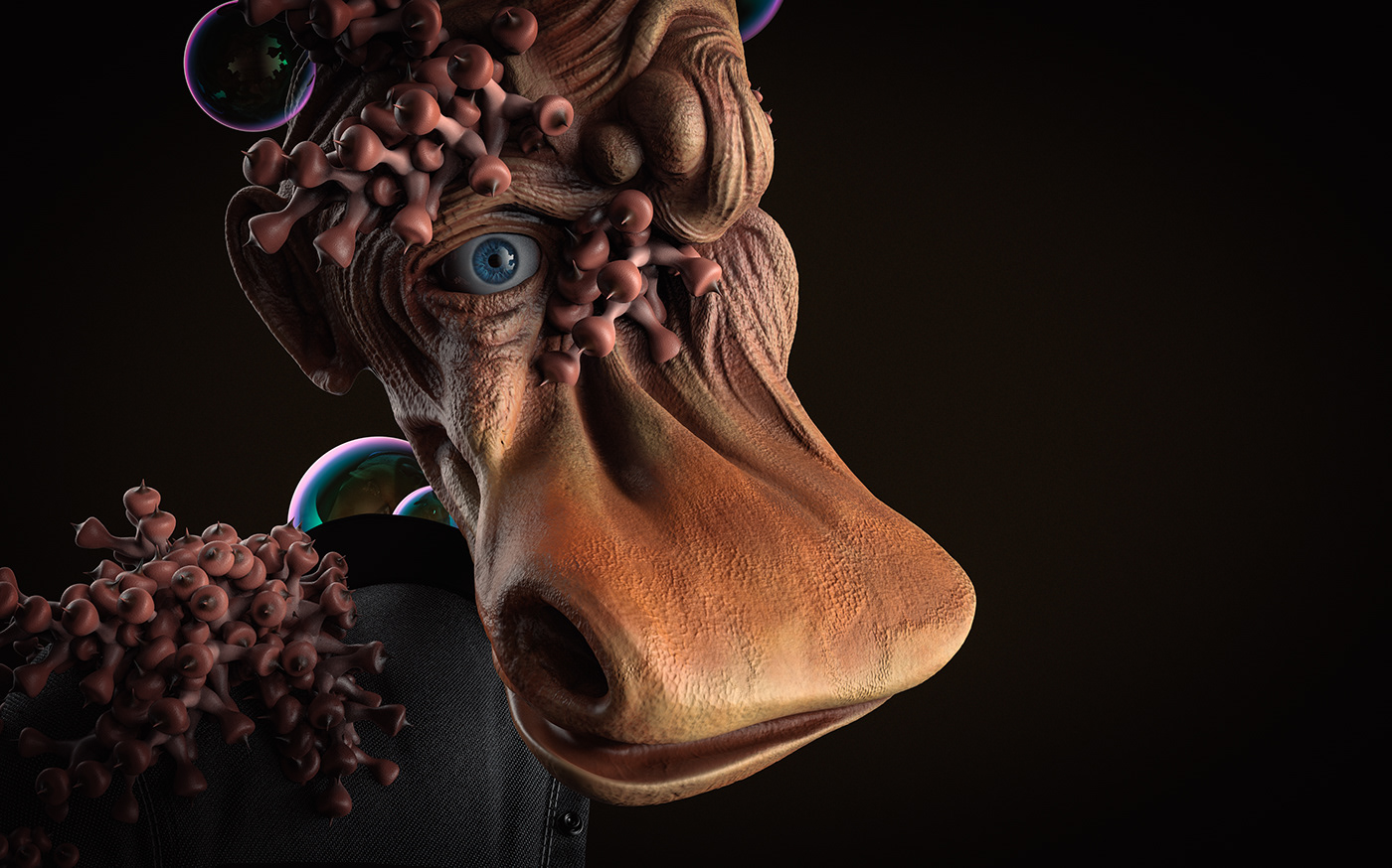 characters bizarre art sculpture modeling CGI contemporary 3D skin surrealism