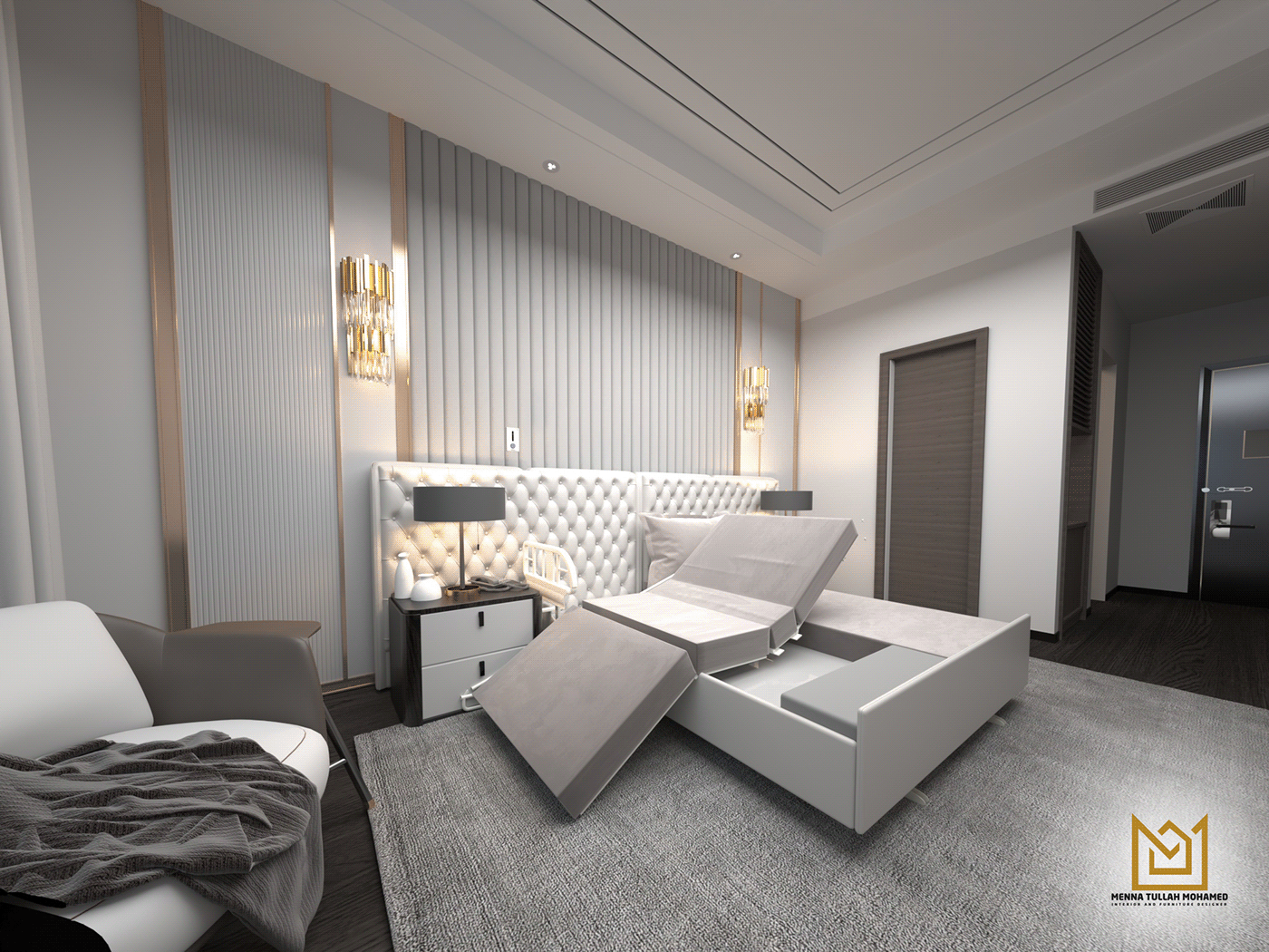 3ds max architecture interior design  modern People with special needs rehabilitation Render resort visualization vray