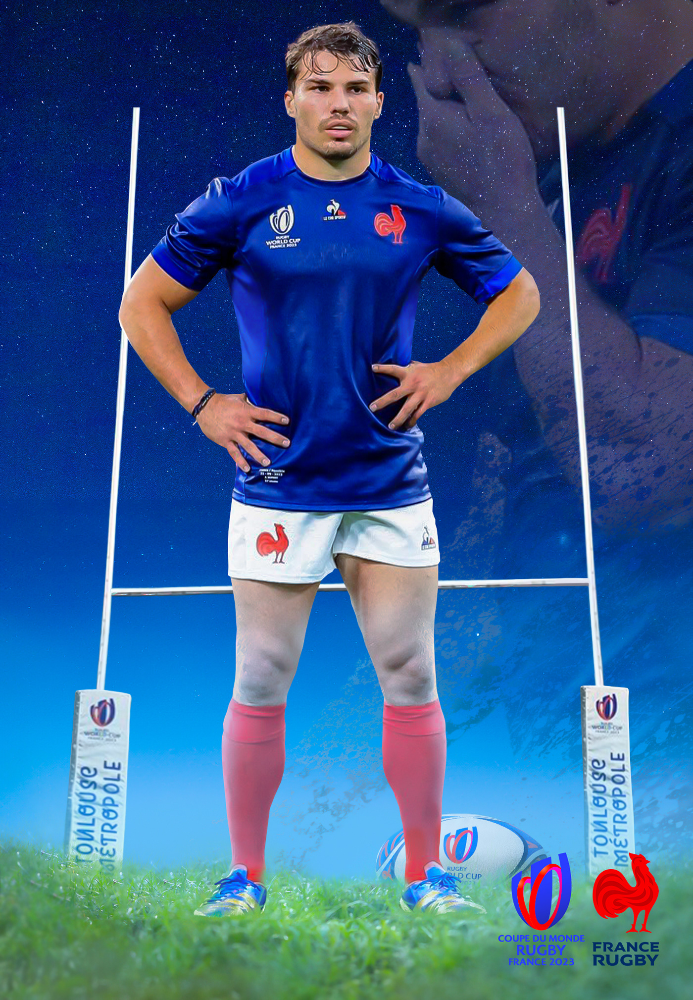 rugby world cup Rugby sport antoine dupont poster