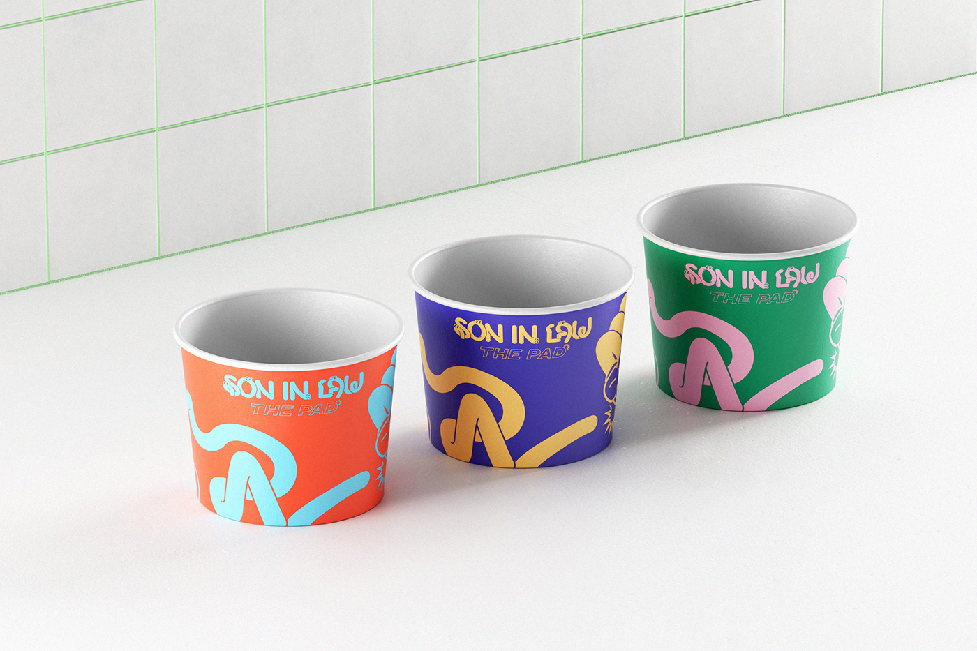 brand identity colour feet Fun hands ILLUSTRATION  noodles Packaging restaurant swirl