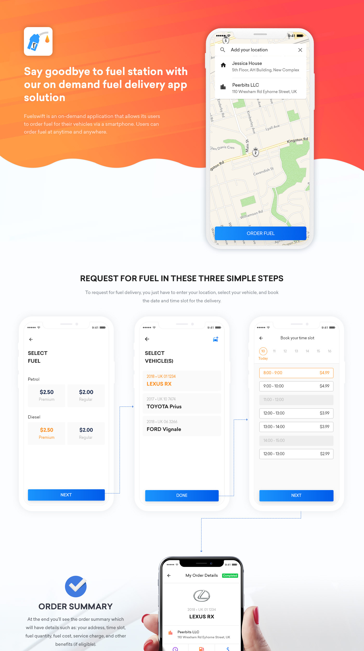 Fuel Delivery App Fuel Booking on demand UI ux oil & gas uber like app for fuel Gas delivery app