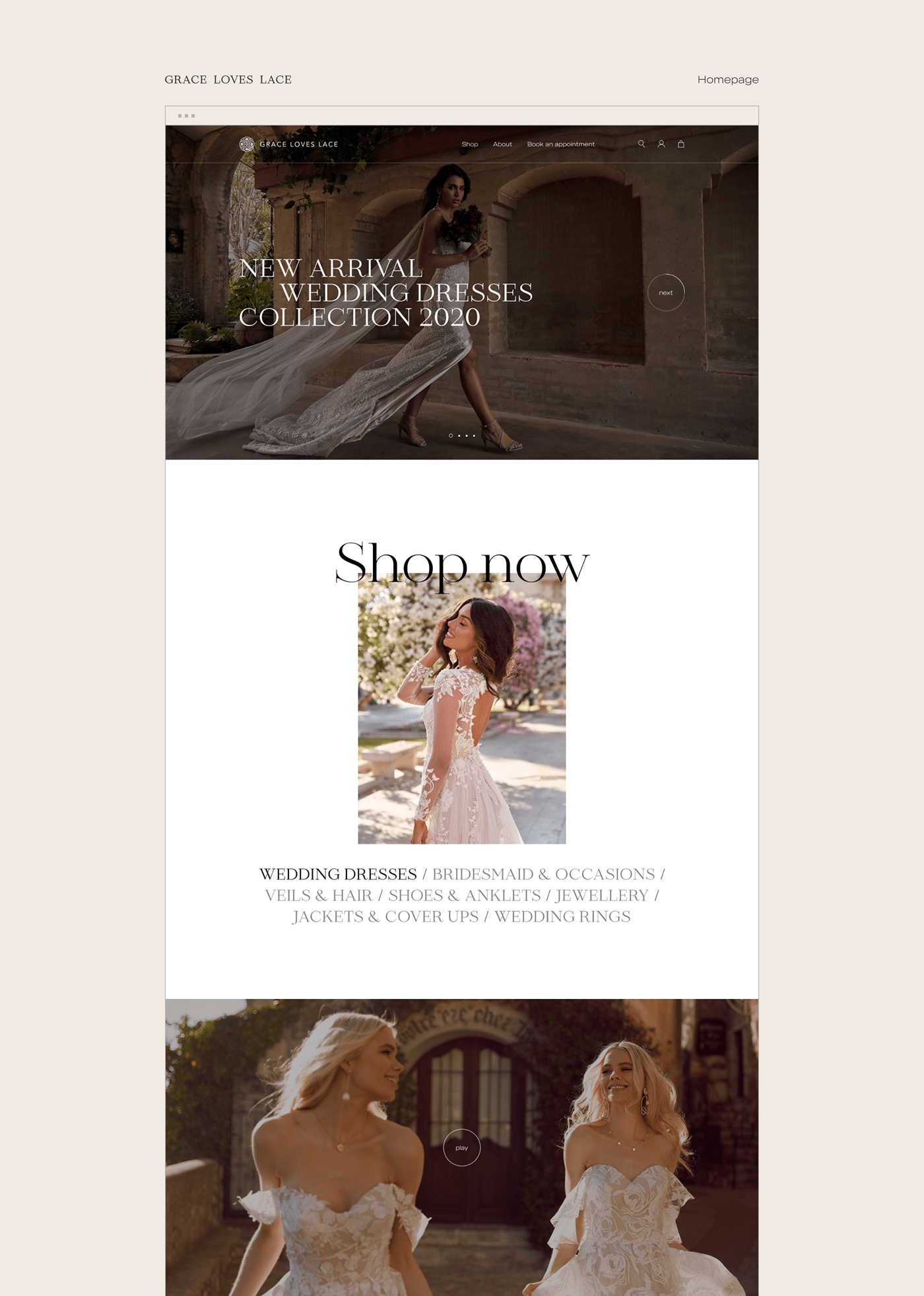 concept e-commerce Ecommerce Fashion  resesign shop store UI ux wedding