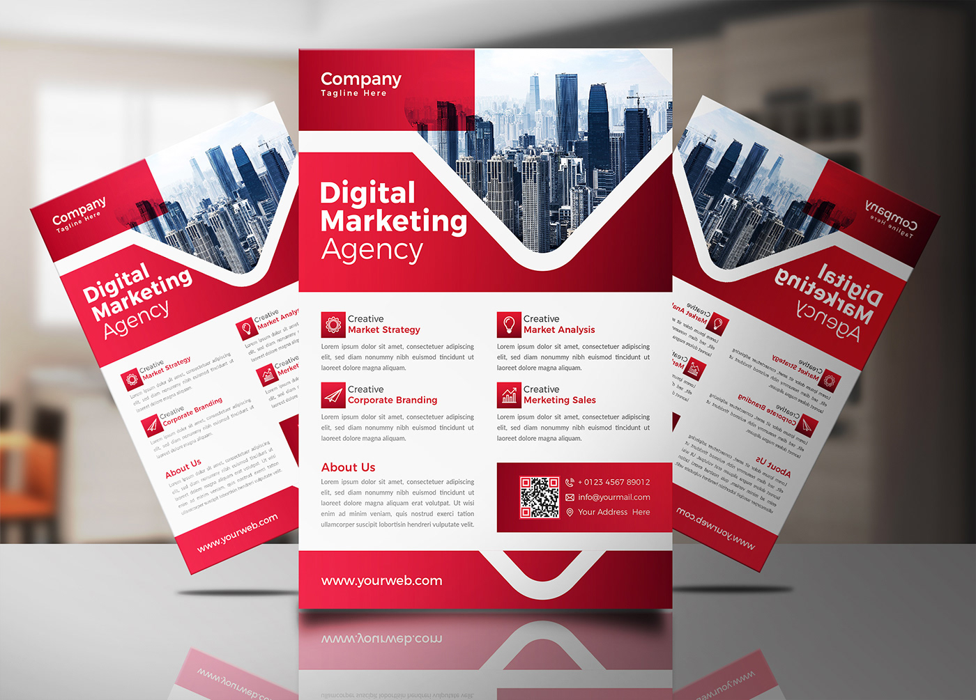 This is a Digital Marketing Agency flyer template to announce special events 