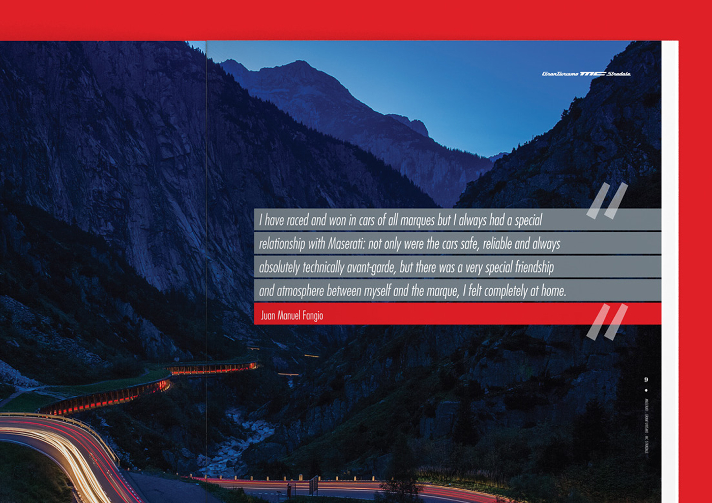 Adobe Portfolio brochureware brochure maserati Maserati GranTurismo MC stradale Car launch Layout