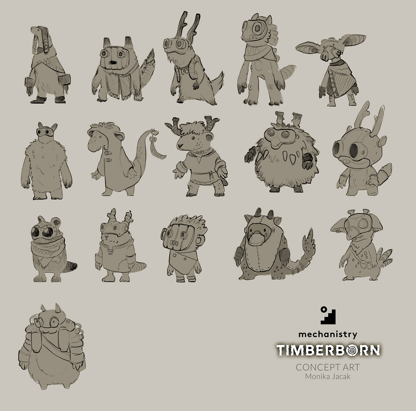 beaver cartoon Character design  concept art creature cute Digital Art  game design  timberborn