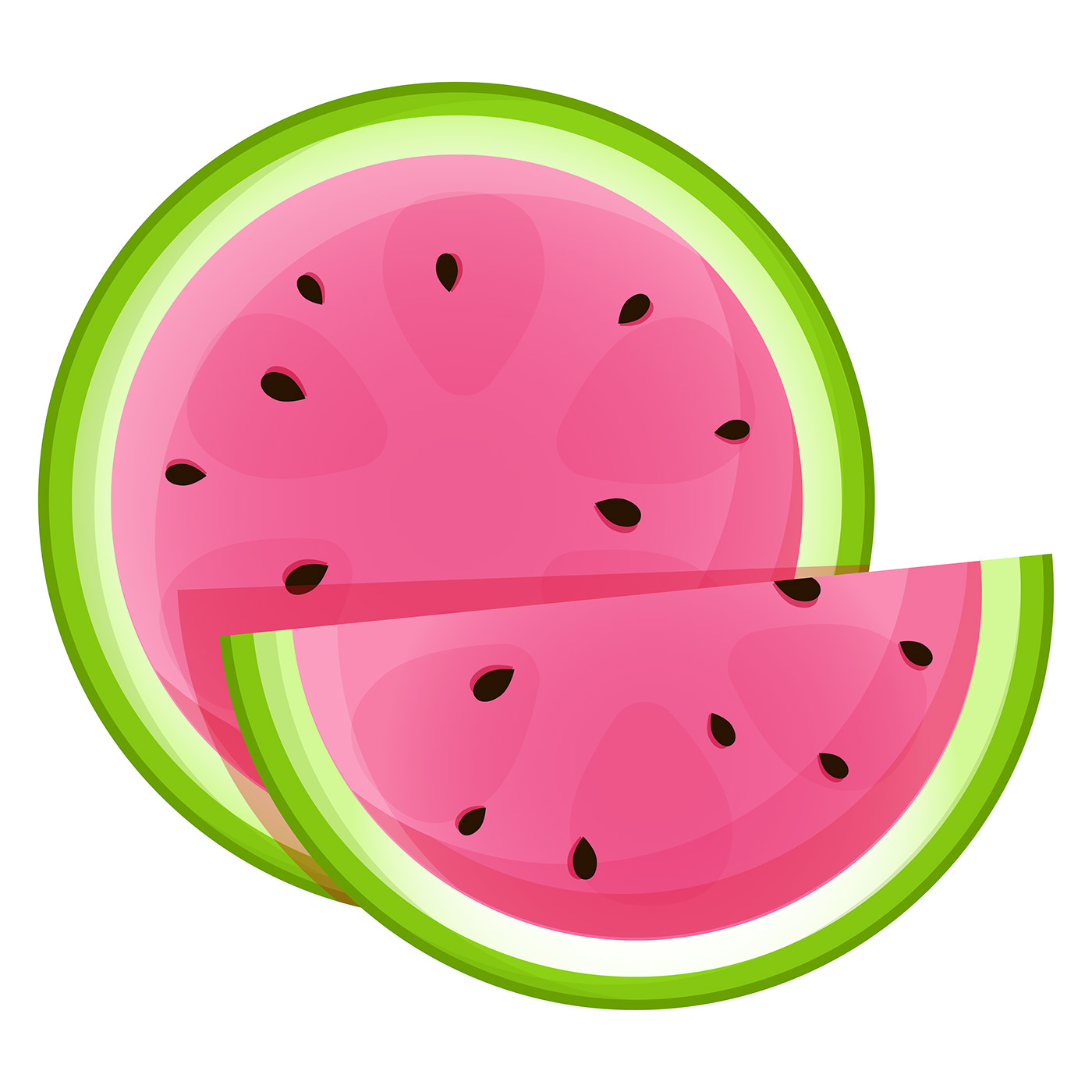 cartoon digital illustration watermelon summer Fruit watermelon illustration fruit art food illustration vector Logo Design