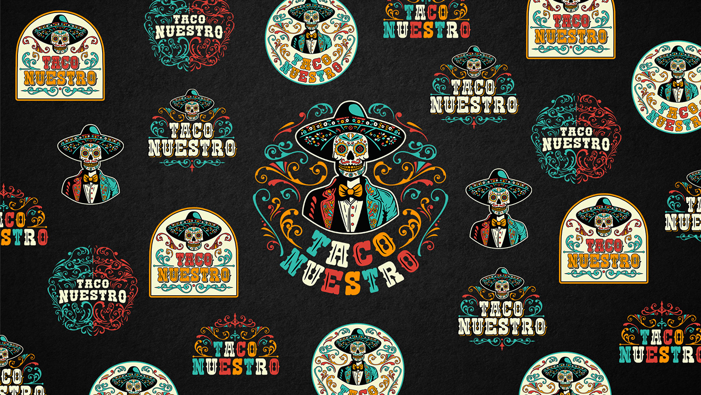 Logo Design brand identity Graphic Designer logo Mexican Food Mexican Design Mexican Logo mexican restaurant day of the dead logo