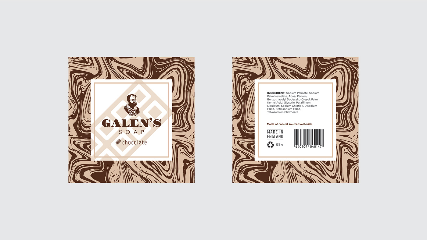 Packaging design graphic soap box square Liquid care product clean