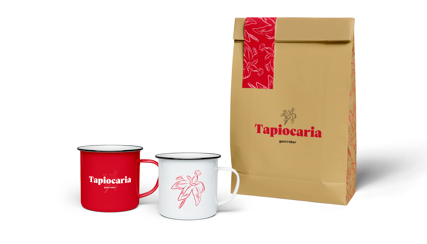 tapiocaria branding  brand araguari mandioca flower indigenous restaurant braziian gastrobar