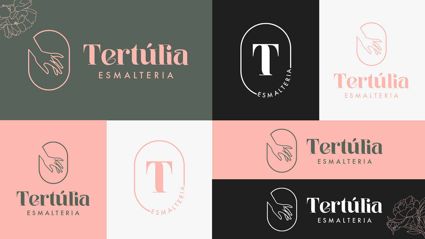 brand Esmalteria esmaltes identidade visual logo Logo Design Logotipo marca nails visual identity