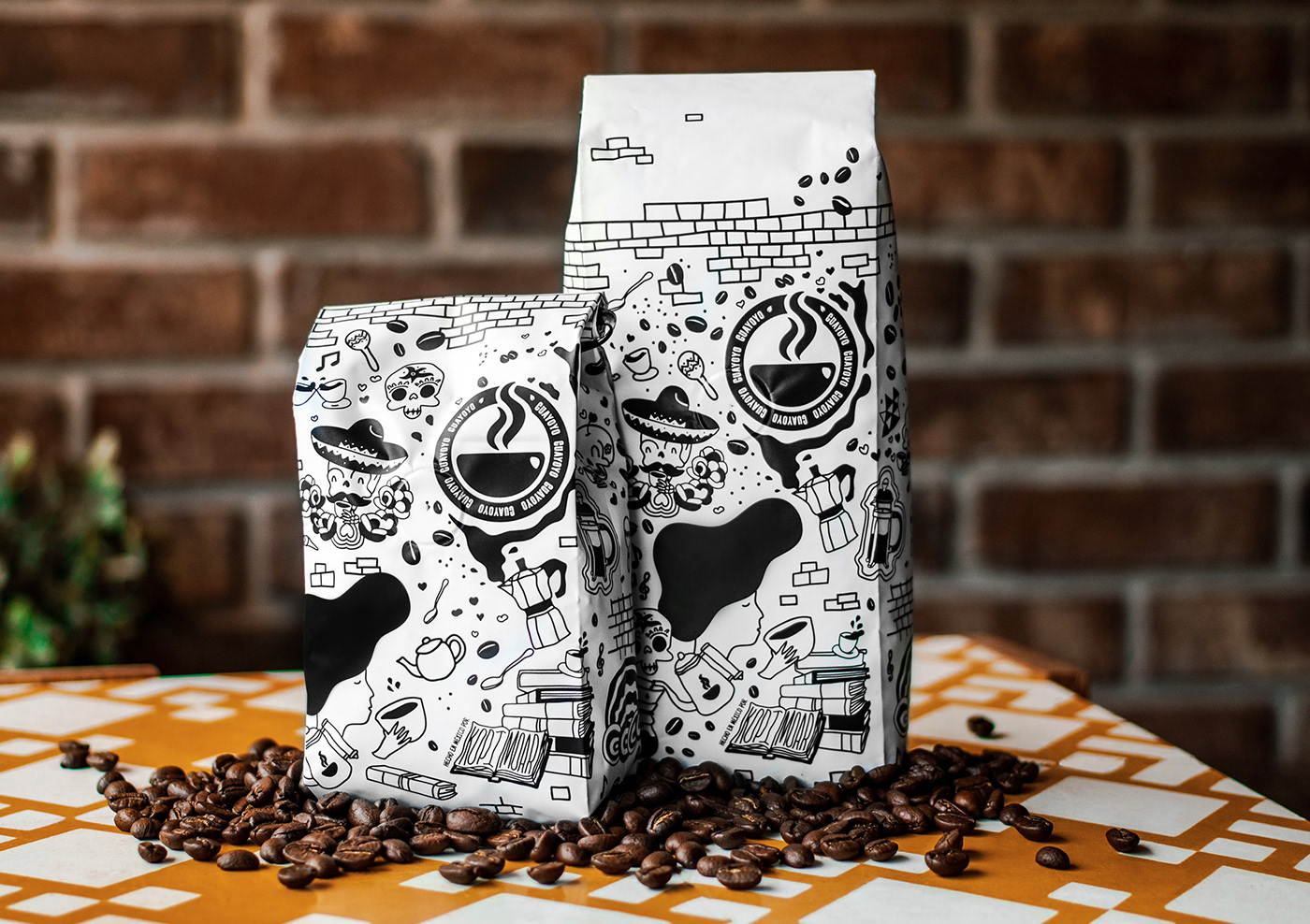 Coffee culture design diseno de empaque Empaque Café ilustraciones ilustration mexican culture mexico Packaging