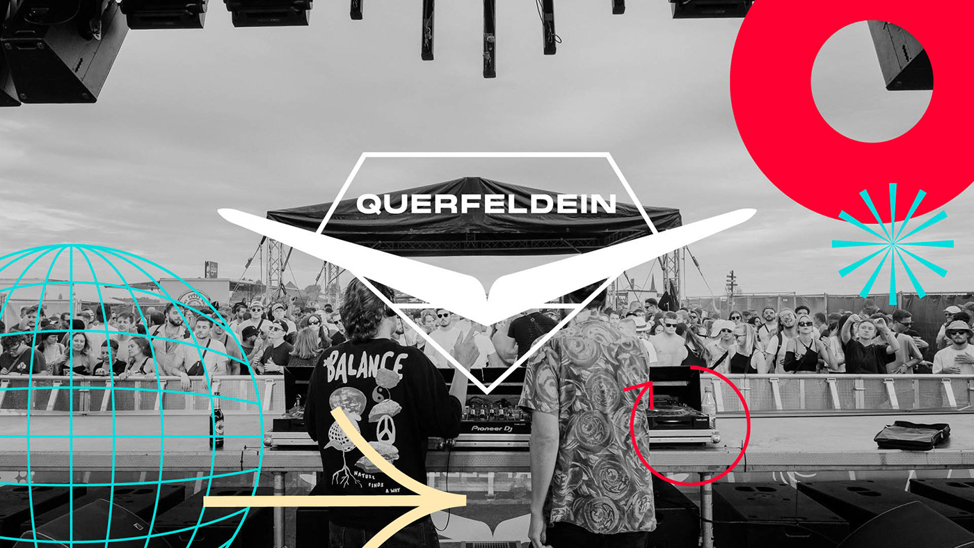 brand identity branding  digital design festival instagram music print querfeldein techno visual identity