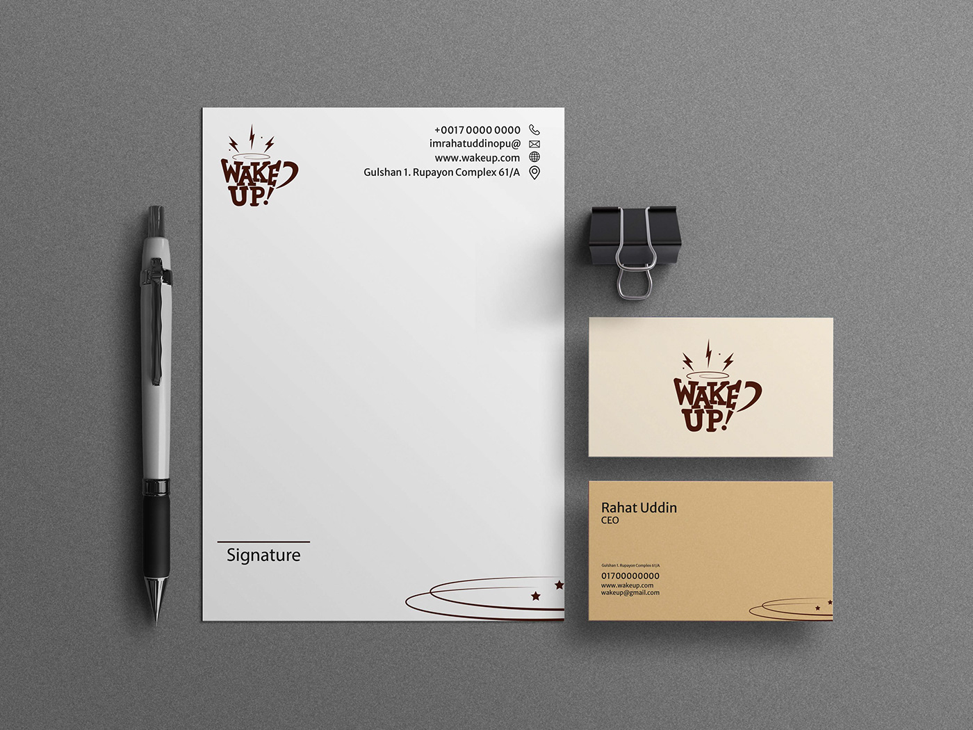 Wakeup Coffee brand identity Graphic Designer Social media post Advertising  visual identity Logo Design designer graphic