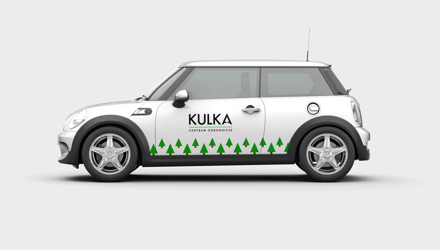 logo branding  garden centre Kulka green CI Logotype Tree 