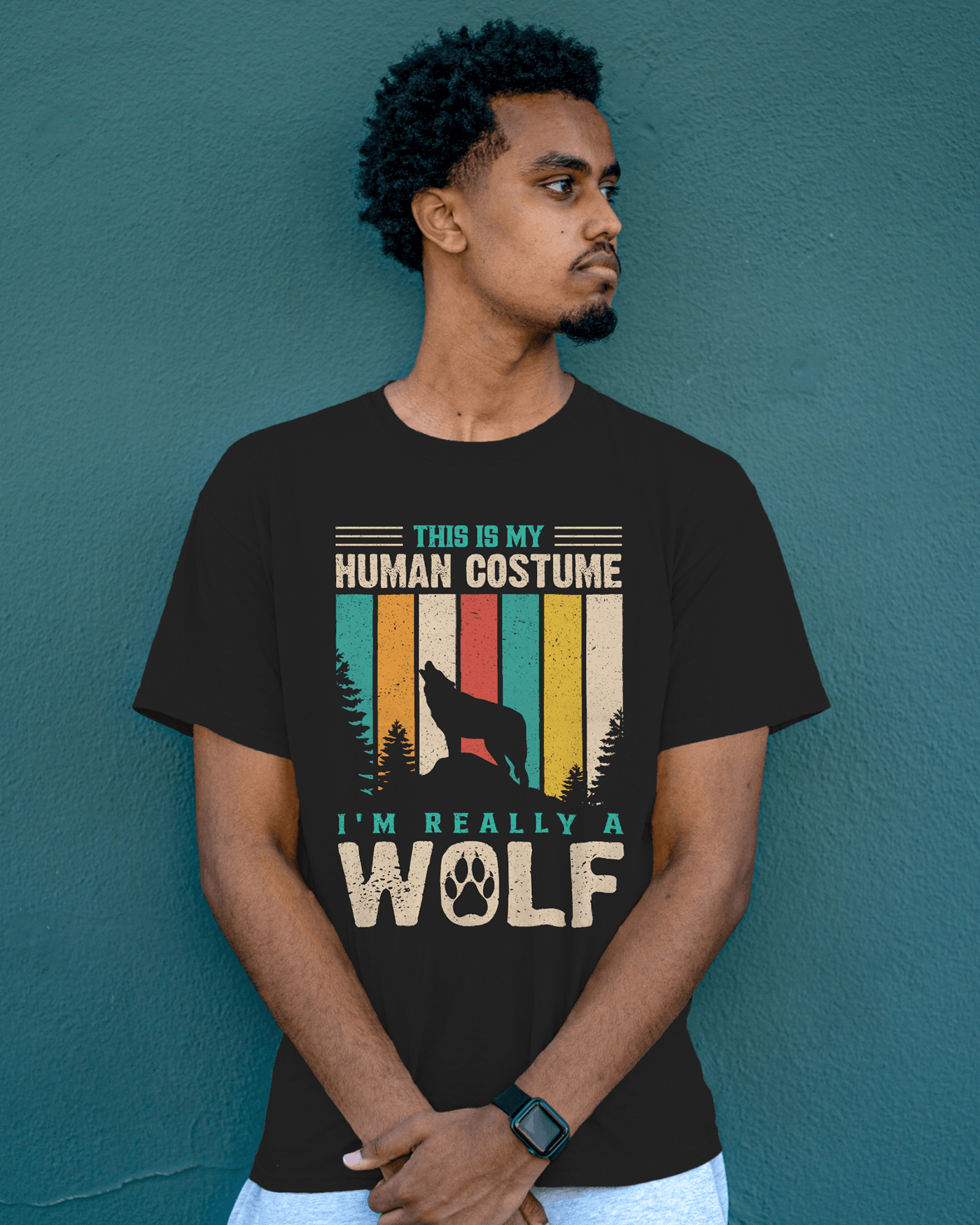 wolf vintage vintage t-shirt custom design t-shirt apparel merchandise Fashion  Clothing