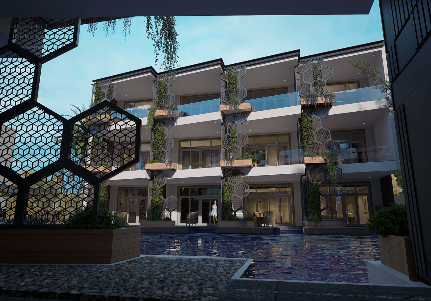 resort hotel architectural design Modern Design facadedesign