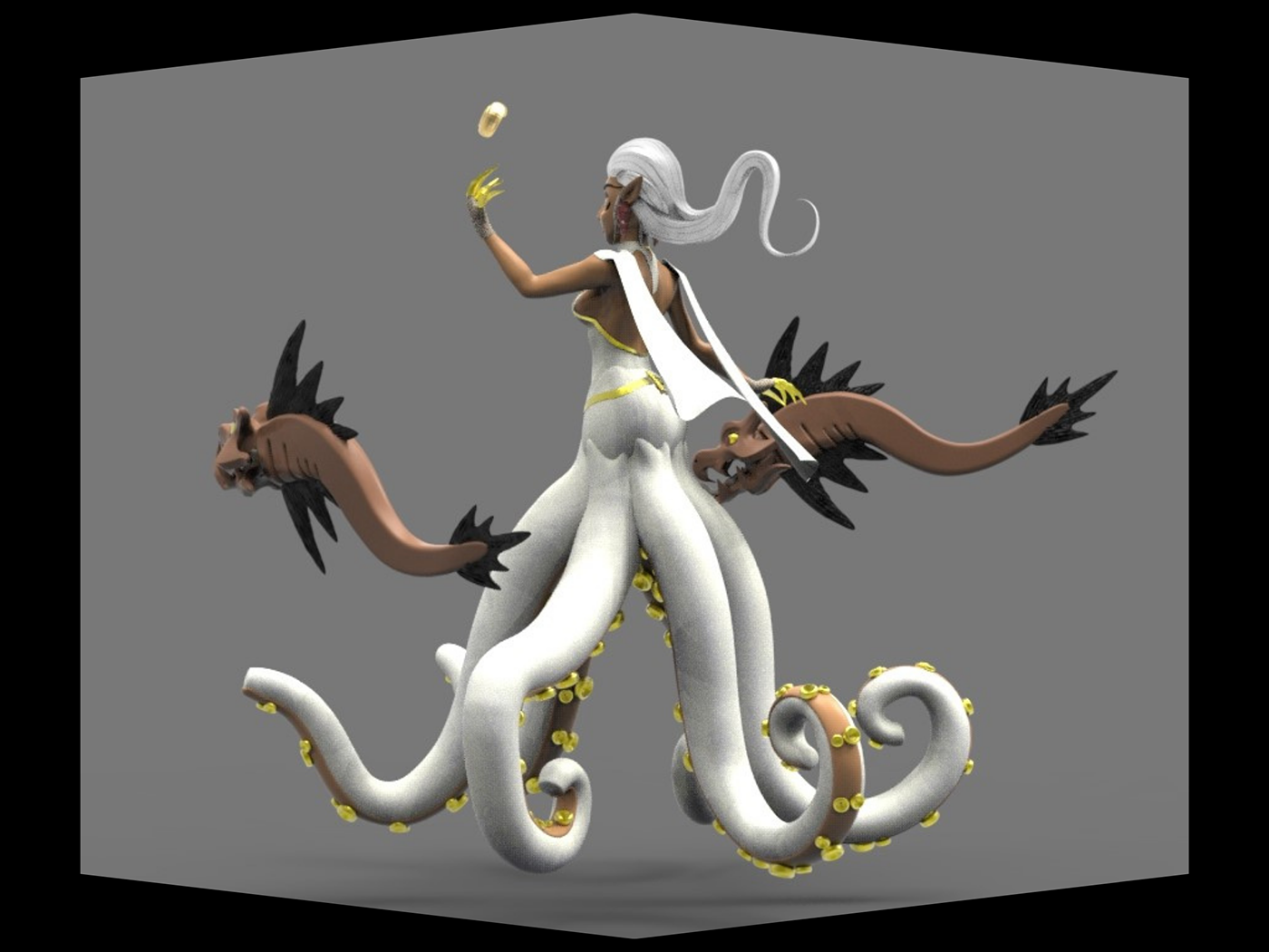 disney Character design  character modeling 3D modeling Ursula The Little Mermaid octopus witch
