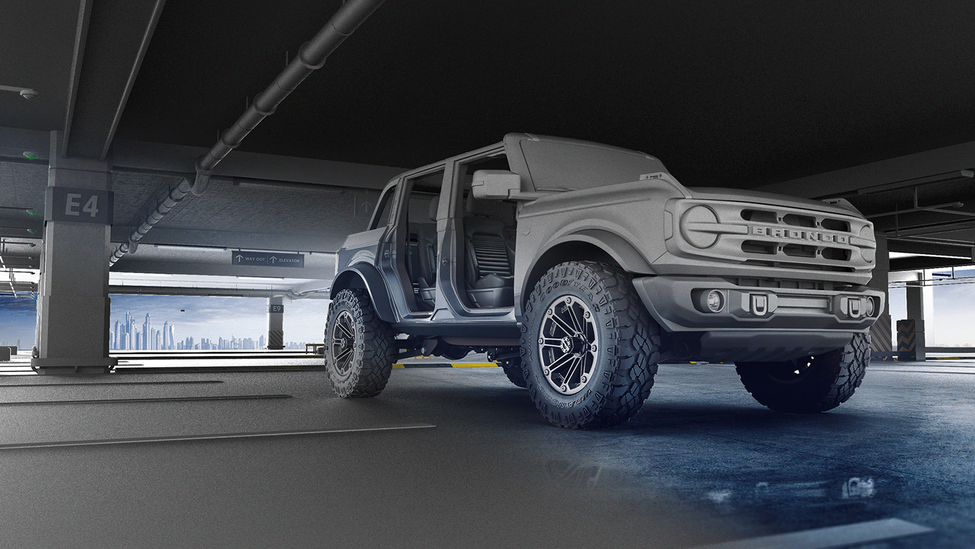 art direction  automotive   Bronco CGI creative dubai Ford launch retouching  UAE