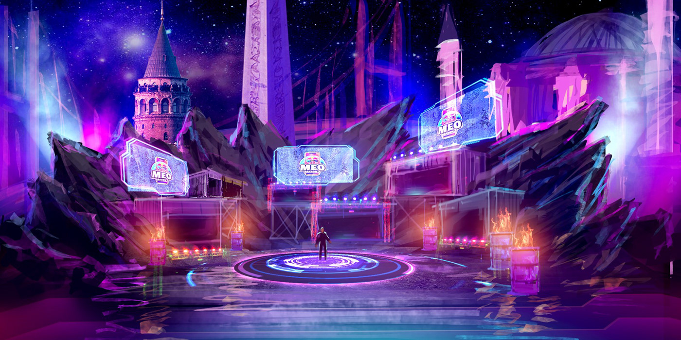 concept art deisgn RedBull Stage Virtual reality