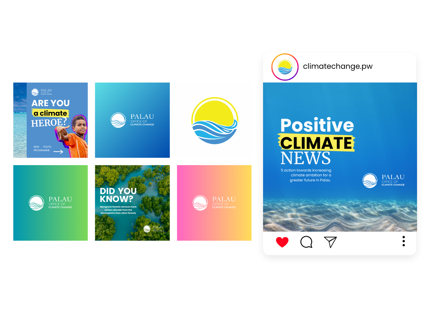 branding  graphic design  photoshop Logo Design Mockup colorful pacific ocean climatechange